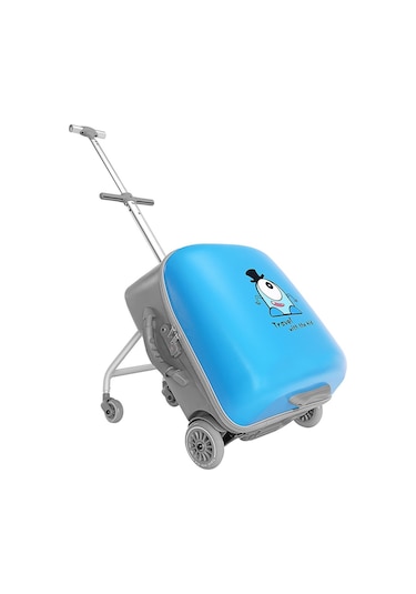 Heybee Luggages Heybee Sevimli Canavar Oturulabilir Mavi Çocuk Valiz Diğer