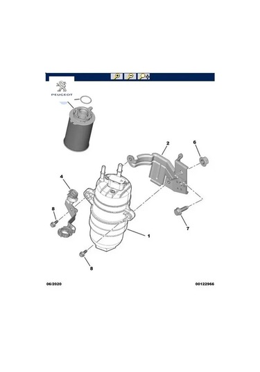 Mazot Filtresi Boxer Iii Peugeot 1638149580 Alfa Romeo, Fıat 1674210980