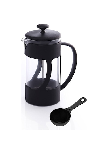 Bitki Çayı Demliği Filtre Kahve 350 Ml Siyah - Şeffaf
