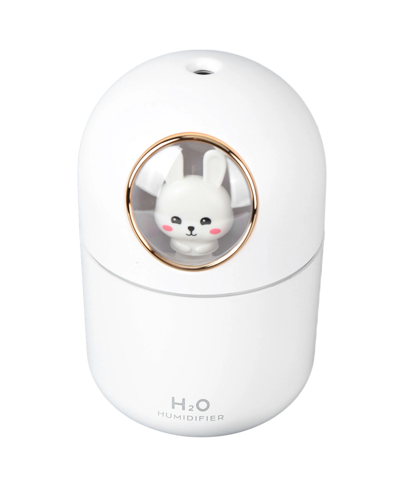 Geeroyoo Küçük Tavşan Desenli Usb Nemlendirici 300ml - Otomatik Kapanma, Süper Sessiz, Renkli Işık Ve Aromaterapi Fonksiyonu İle Ev, Ofis, Araba Kullanıma Uygun Beyaz