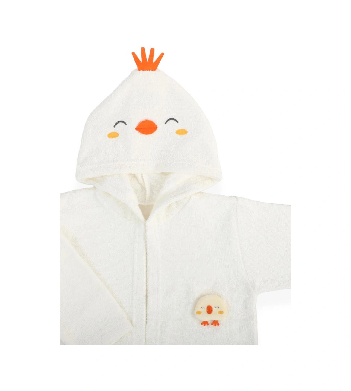 Bebitof Pamuk Civciv Desenli Bebek Bornoz Seti Bbtf.ekr.30038 0 - 3 Yaş