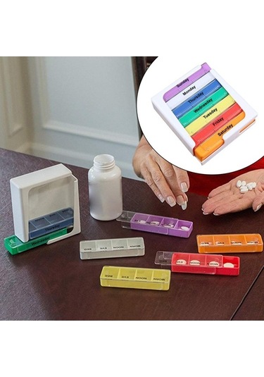 Pazly Yaşlı Suntek Kutusu Hapları Hap Haftalık Gün Düzenleyici 7 Dx Diğer