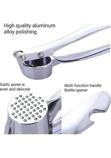 Gümüş Çok Fonksiyonlu Sarımsak Ezici Kırıcı Paslanmaz Çelik Manuel Sarımsak Kıyma Doğrama Zencefil Öğütücü Aracı Mutfak Aksesuarları A Gümüş