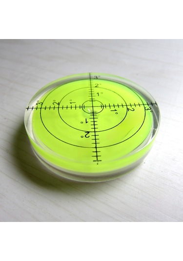 Hangfox 60x12mm Çaplı Evrensel Seviye Niveli - Ölçü Çizgili Dairesel Hava Balonu İle Düzlem Ve Makine Seviyesi Ölçümü