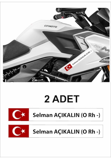 Kan Grubu Sticker, Türk Bayraklı Kan Grubu Sticker, Araba Oto Motosiklet Karavan Sticker 02523 25x3 Cm