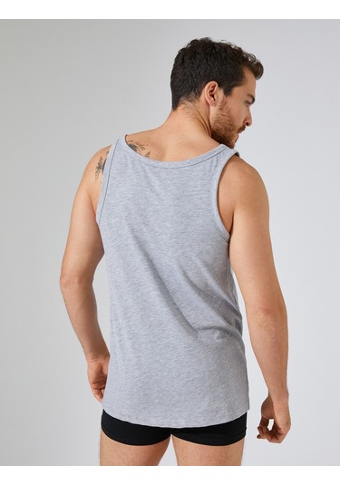 Koton Basic Atlet Bisiklet Yaka Gri 3wlm20003mk 3WLM20003MK023