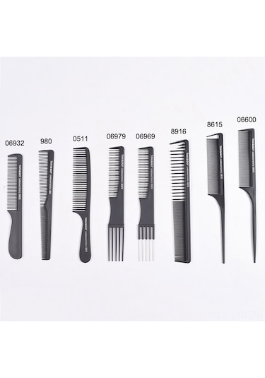 Geeroyoo Karbon Fiber Anti-statik Saç Tarak, Ergonomik Tutma Yeri, Yuvarlak Uçlu Dişler, Dayanıklı Ve Hafif.