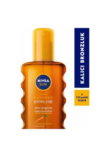 Nivea Sun Karoten Özlü Bronzlaştırıcı Güneş Yağı Spreyi SPF6 200 ML