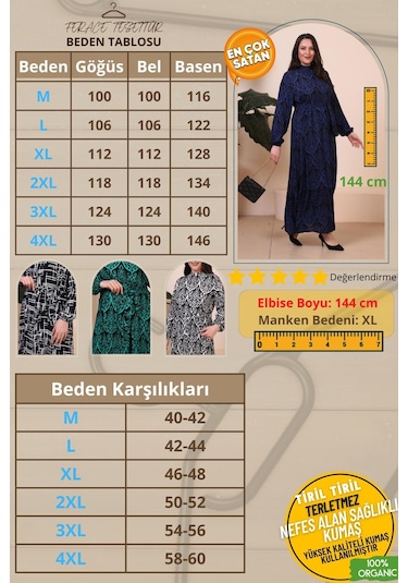 Kadin Hakim Yaka Buyuk Beden Elbise Tesettur Viskon Kumas Pileli Ve Piliseli Elbise 001