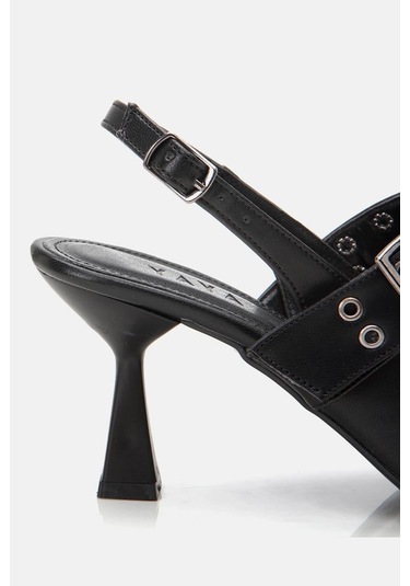 Kadın Siyah Kemerli Stiletto Siyah