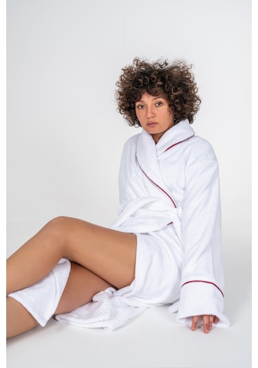 Cotton Box Classic Bornoz Seti Helya Beyaz Unisex M/l Beyaz