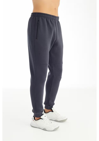 Crozwise Lastikli Paça Gri Erkek Şardonlu Antrasit Eşofman Altı - 2195-06 Gri