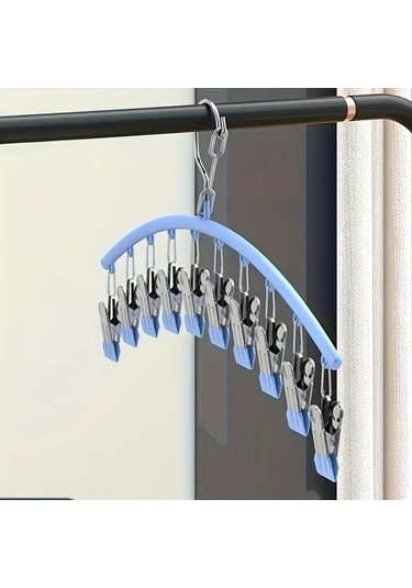 Fochsia 4 Renk Seçenekli Yeşil 10 Askılı Dayanıklı Pantolon Askısı, Etek Ve İç Çamaşırı İçin Yeşil