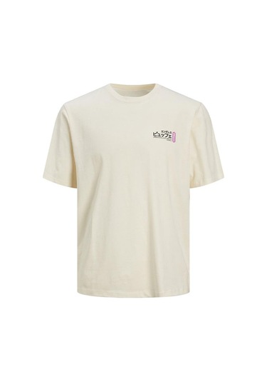 Jj Jorrecıpe Erkek T-shirt 12254174-buttercream Bej-bej Bej