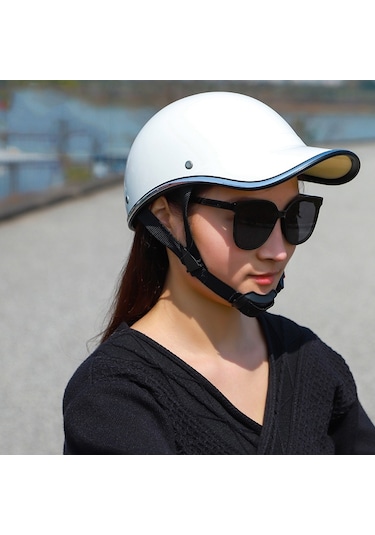 BSDDP A0344 Siyah Kışlık Yarım Motosiklet Kaskı