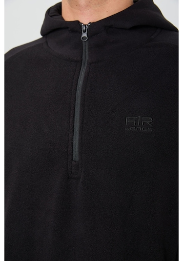 Tommy Life Ruby Siyah Standart Kalıp Polar Erkek Sweatshirt - 88300 Siyah