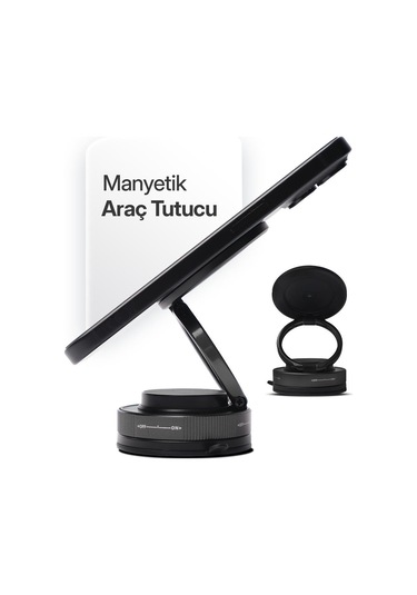 Powerway Tt77 Manyetik Araç İçi Telefon Tutucu Katlanabilir 360 Siyah