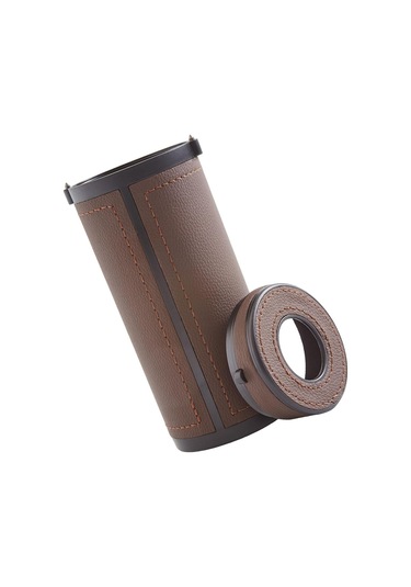 Oto İç Aksesuarları İçin Üniversal Silindir Mendil Kutusu Şık Ve Pratik Mendil Tüpü Kahverengi