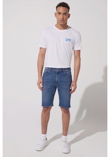 Regular Fit Normal Keism Normal Bel Mavi Esnek Jean Kot Şort L78DDBAA78 Mavi