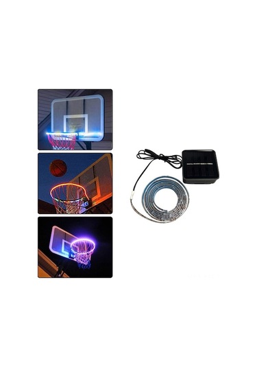 Trendooze Şerit Potası Led Led Lamba Işığı Işığı Güneş Güneş Enerjili Enerjili Çerçeve Basketbol Ge