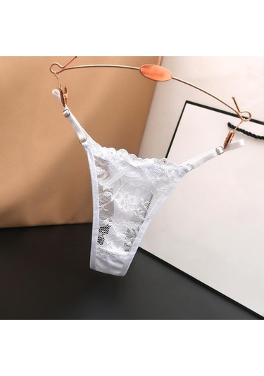 Beyaz Hottie Ayarlanabilir Ince Kayış Thongs Düşük Bel Şeffaf Dantel Külot G-string Külot Kadın İç Çamaşırı Beyaz Beyaz Hottie Ayarlanabilir Ince Kayış Thongs Düşük Bel Şeffaf Dantel Külot G-string Külot Kadın İç Çamaşırı Beyaz