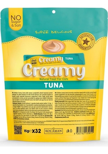 Delibon Creamy Ödül Maması Ton Balıklı 15gr 32li Paket