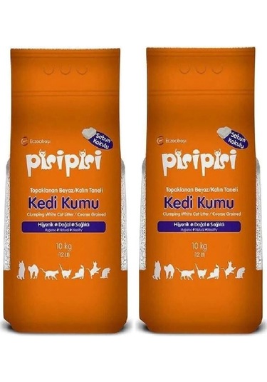 Pisipisi Sabun Kokulu Topaklaşan Kalın Bentonit Kedi Kumu 2 x 10 KG