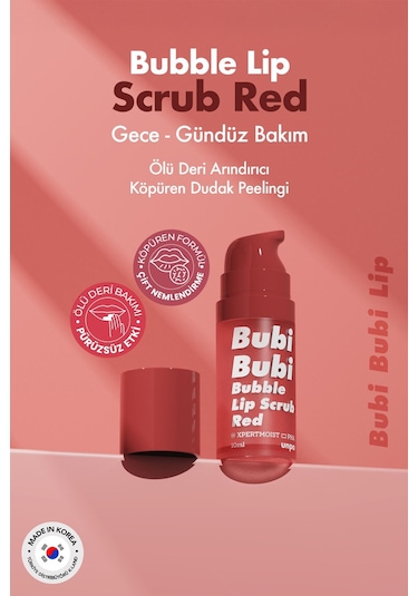 Unpa Ölü Derileri Arındıran Köpüren Dudak Peelingi UNPA Bubi Bubi Lip Scrub Red