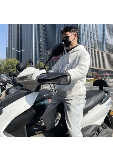 Sones Mesorock Mg1105 Elektrikli Bisiklet Güneş Koruyucu Eldiven Açık Yaz Gidon Başlığı, Boyut: Bir Boyut Siyah