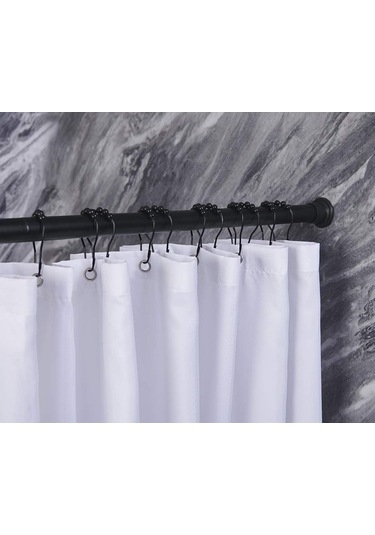 Ulzyvf Yay Siyah Perde Pencere/banyo/dolap Kaymaz İnç İçin Pratik Gerilim Çubuğu, Delme Gerektirmez, Ayarlanabilir Duş Çubuğu, Beyaz 28-42 Wy Beyaz