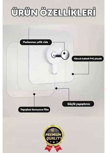 Süper Sağlam İz Bırakmaz Çerçeve Tablo Banyo Mutfak Ultra Güçlü Yapışkanlı Çivisiz Askı 15 Adet Çok Renkli