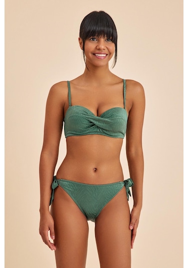 Bali Yeşil Yandan Bağlamalı Bikini Alt Yeşil