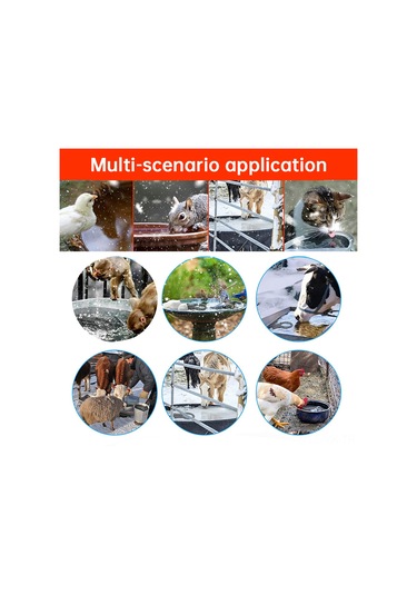 Vkemall Kışlık Kuş Ve Evcil Hayvan Su Tankı Isıtıcı - Otomatik Aç-kapa Termostat Kontrollü 70w Dış Mekan Buz Çözücü - Beyaz Amerikan Standartı