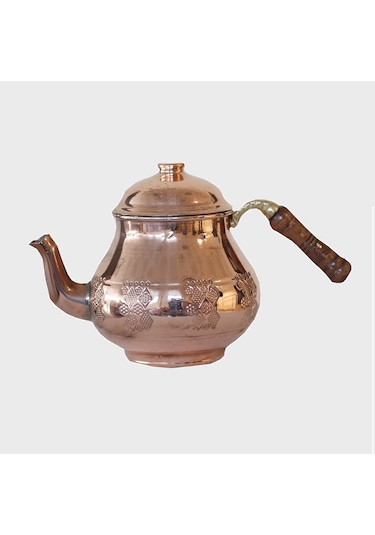 Bakır Demlik Ahşap Kulp
