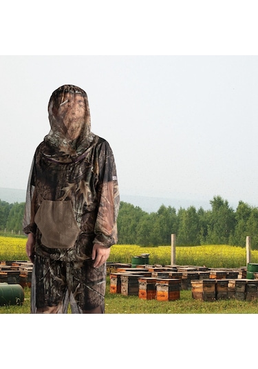 Homyl Mesh Kapşonlu Takımlar Avcı Erkekleri Korumak Xl-xxl Yeşil