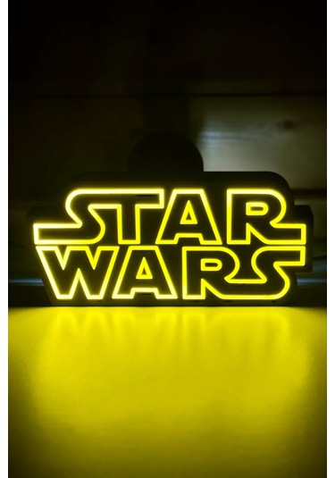 Gri Renkli Star Wars Temalı Dekoratif Led Aydınlatma Çok Renkli