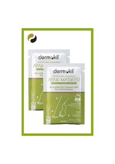 Dermokil Kil ve Kenevir Yağlı Peeling Etkili Ayak Maskesi 2 x 35 ML