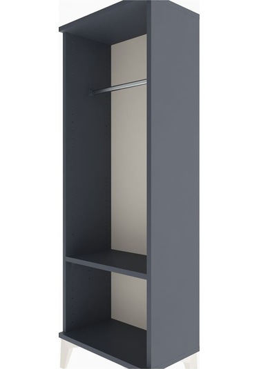 Arges Dolap Tek Raflı Tek Askılı 44x30x134 Antrasit-antrasit Antrasit