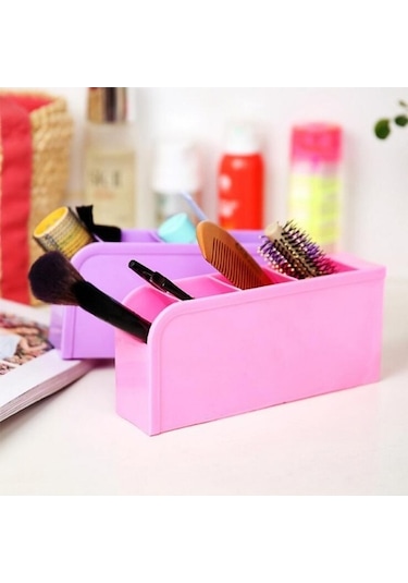 Willowhaven 2 Adet Çok Fonksiyonlu 4 Izgara Masaüstü Kalemlik Ofis Okul Plastik Kutu Masa Kalem Organizatör Mavi Mavi