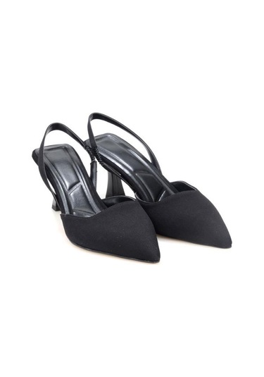 Papuçcity Hco 03176 Kadın Stiletto Arkası Açık Ayakkabı siyah