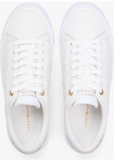 Tommy Hilfiger Th Platform Kapitone Kadın Beyaz Sneaker Fw0fw09265ybl Beyaz