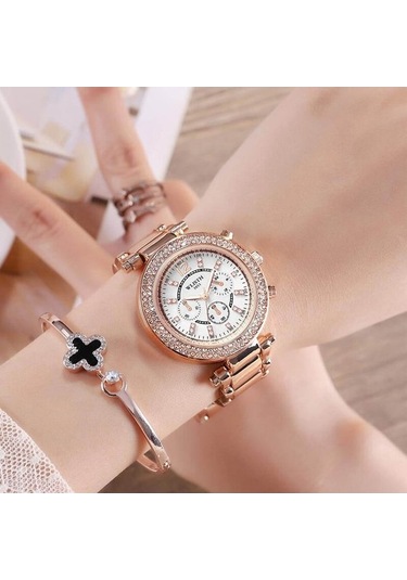 Yingfu S539 Kadın Saati Beyaz Kadran, Yenilikle Tasarım Beyaz