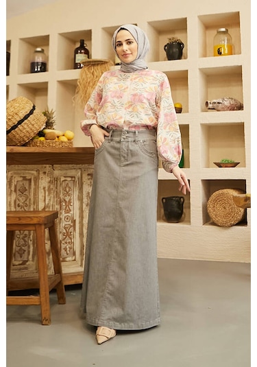Neways 2269-Denim Etek Gri