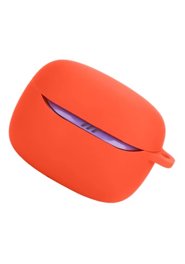 Jbl Tune Flex 2 Uyumlu Mat Silikon Kapak Kılıf+kanca Kırmızı