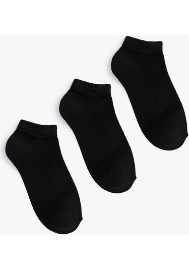 Koton 3'lü Basic Patik Çorap Seti Siyah 4wam80017aa 4WAM80017AA999 Siyah