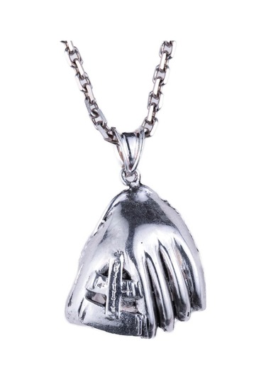 925 Ayar Gümüş Beyzbol Eldiveni Kolye - El Yapımı Spor Kolye - Beyzbol Tutkunları İçin Minimalist Takı - Sporculara Hediye Gümüş