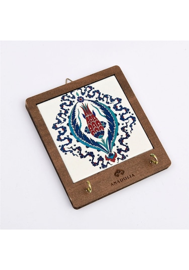 Anadoliamağazacılık Çini Serisi Lale Ve Nar Seramik Dekoratif Askılık Diğer