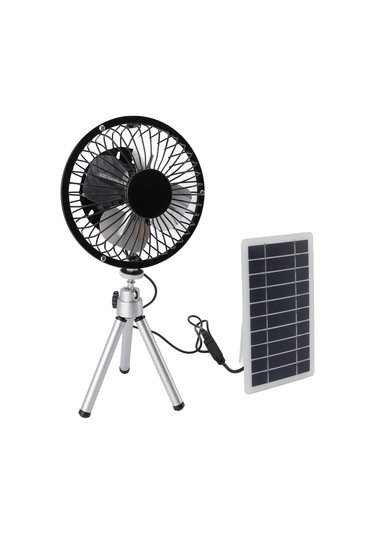 Tenfowee 10w Monokristal Silisyum Güneş Paneli + Stantlı Kompakt Fan: Sessiz Çalışma, Kolay Kurulum, Çeşitli Mekanlar İçin Ventilasyon