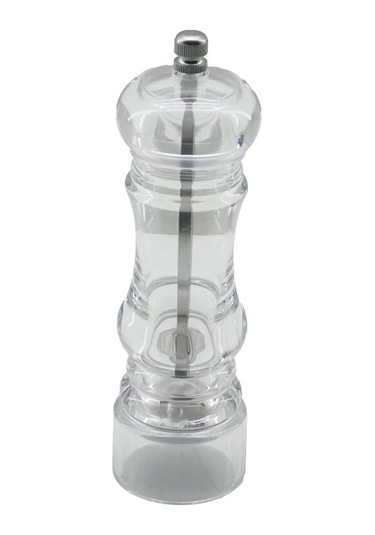 Küçük Akrilik Şeffaf Mika Kristal Plastik Baharat Öğütücü Çap: 5cm Y: 17.5cm 5365 Çok Renkli