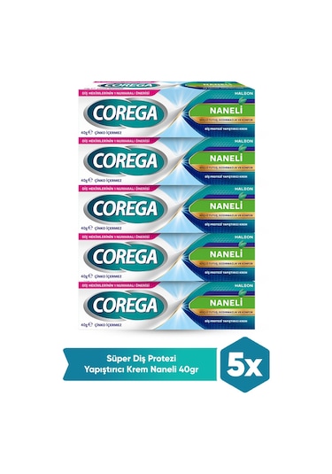 Corega Süper Protez Yapıştırıcı Krem 5 x 40 G